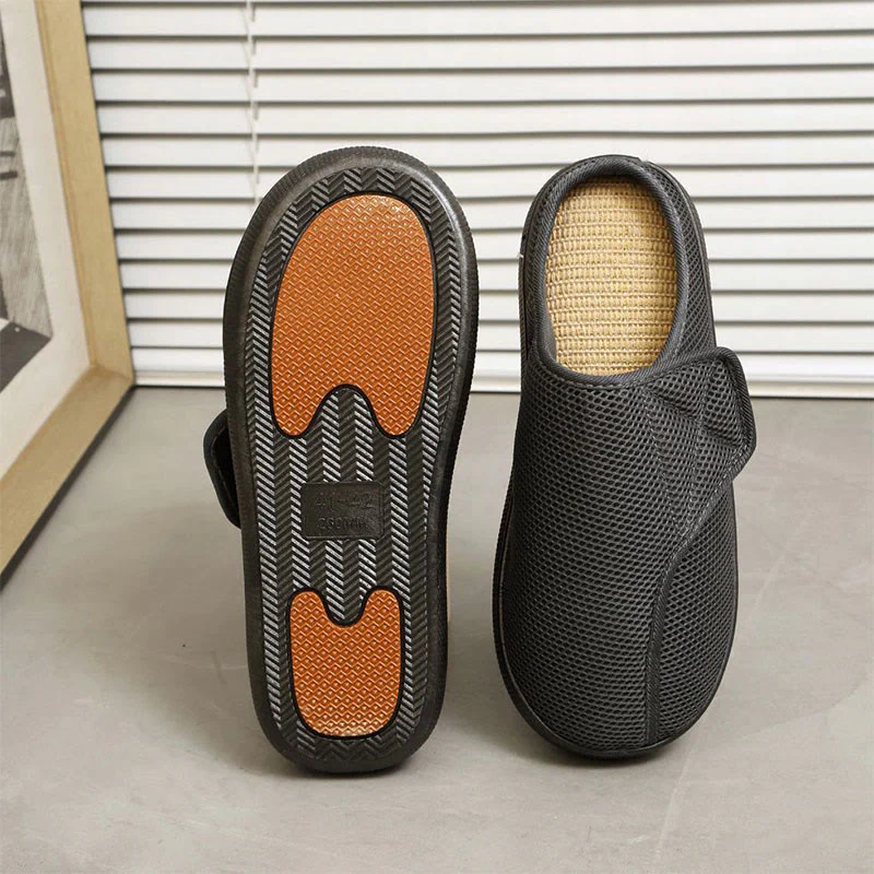 Instap Pantoffels Brede Voeten Mesh Ademend Antislip Dempende Zool Binnen Buiten