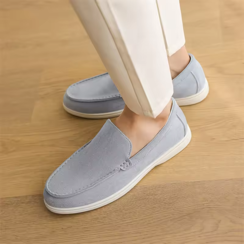 Heren Lage Suède Loafers Chique – Lichtgewicht Comfortabele Instappers