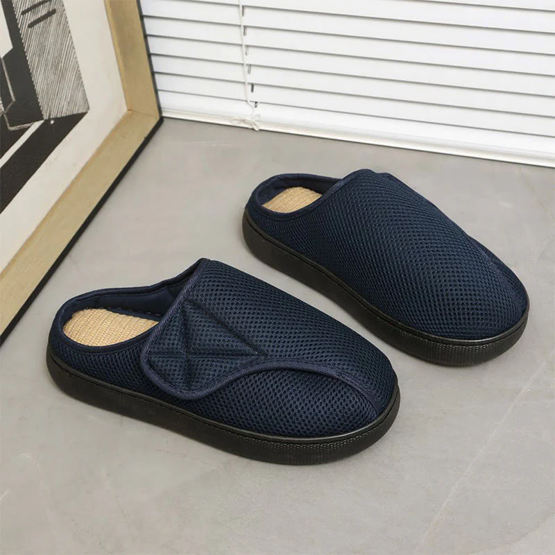 Instap Pantoffels Brede Voeten Mesh Ademend Antislip Dempende Zool Binnen Buiten