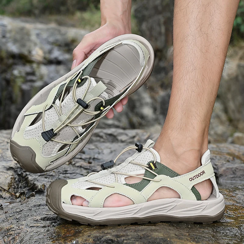 Heren Sandalen Outdoor Antislip Ademend Lichtgewicht Dempende Zool Zomer Strand