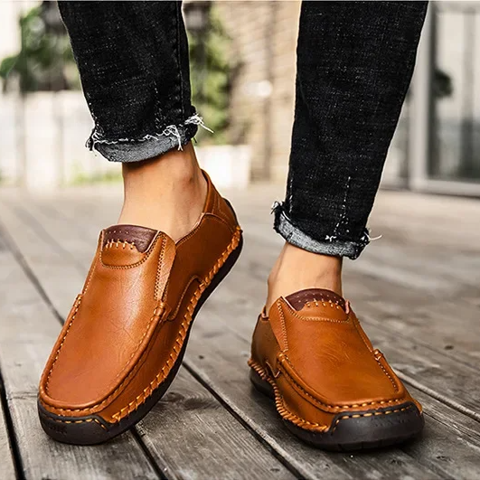 Heren Slip-on Loafers – Ademende Slip-On Italiaanse Rijschoenen