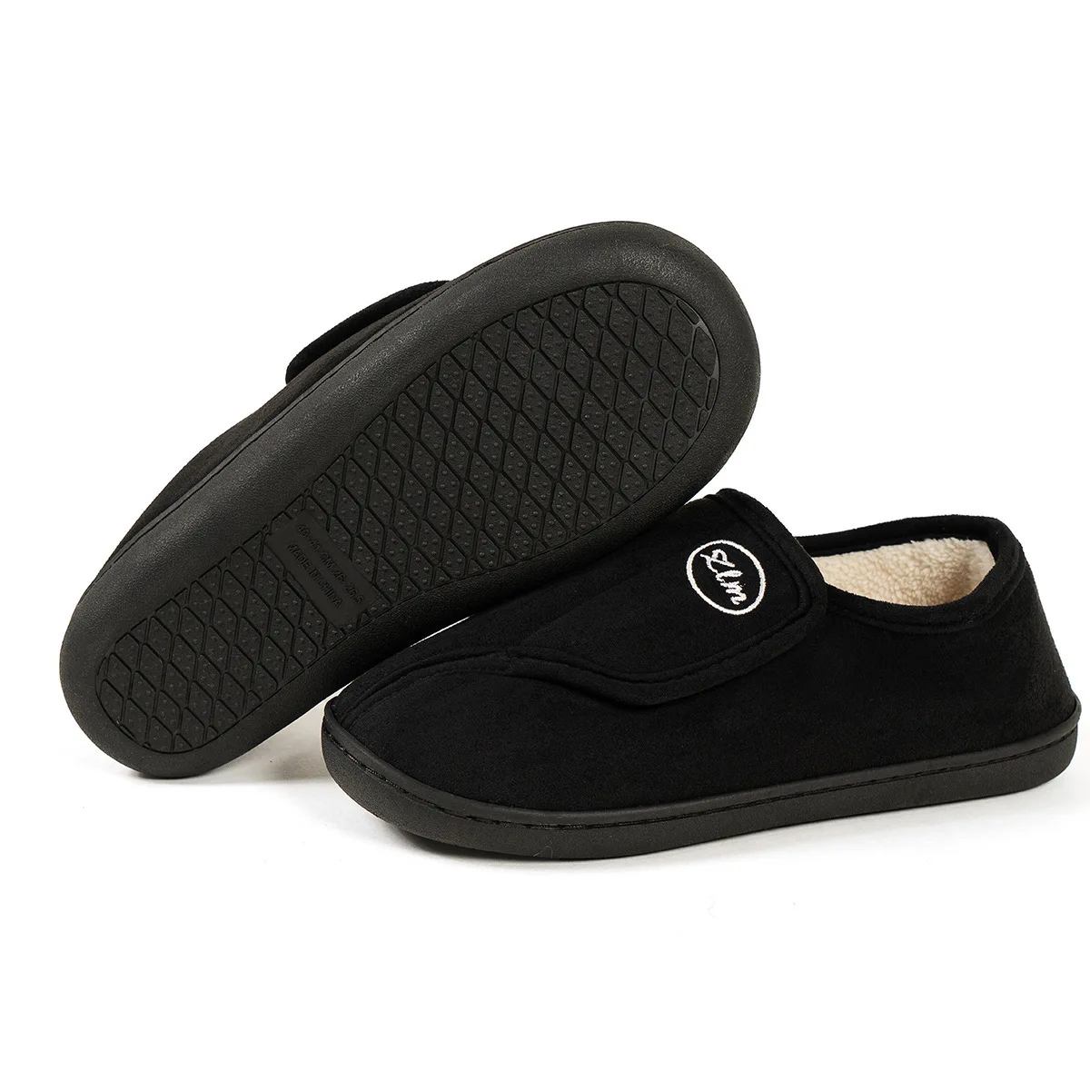 Dames en heren Sloffen voor Brede en Gezwollen Voeten met Klittenband