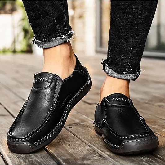 Heren Slip-on Loafers – Ademende Slip-On Italiaanse Rijschoenen