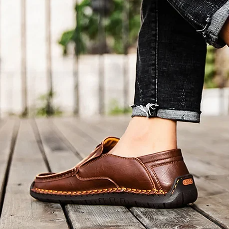 Heren Slip-on Loafers – Ademende Slip-On Italiaanse Rijschoenen