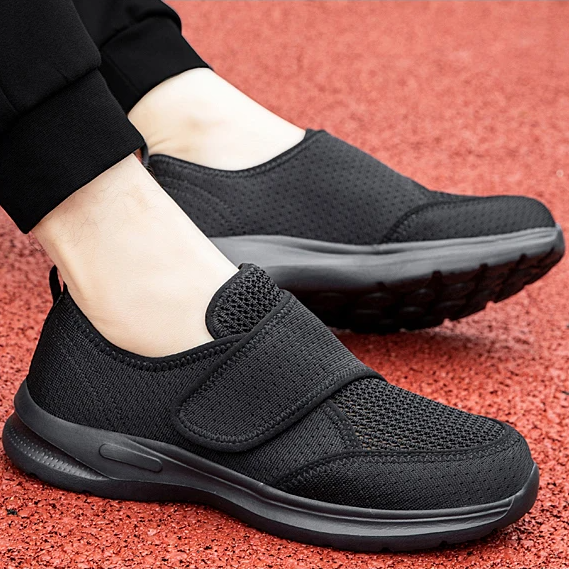 Dames en Heren Schoenen voor Brede en Gezwollen Voeten met Klittenband