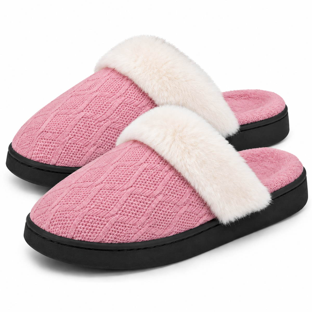 Dames Heren Pluche Huisslippers met Warme Voering en Dikke Antislip Zool Winter