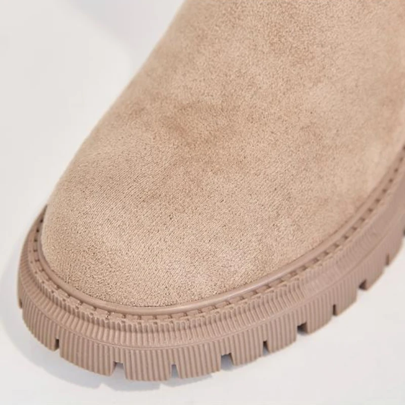 Dames Warme Suède Winterlaarsjes Pluche Voering Lichtgewicht Antislip Zool Winter