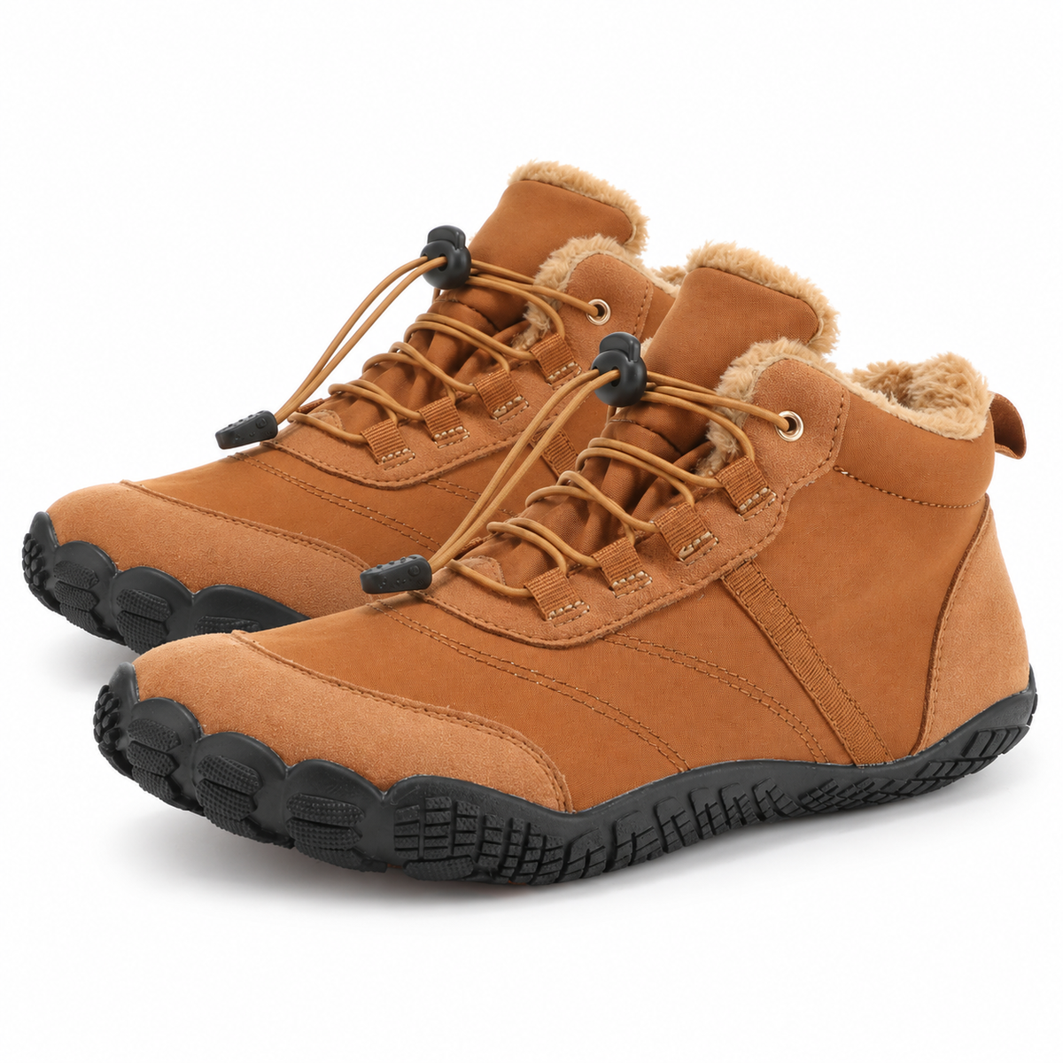Barefoot Snowboots Fleece Gevoerd Veters Antislip Profielzool Winter Unisex
