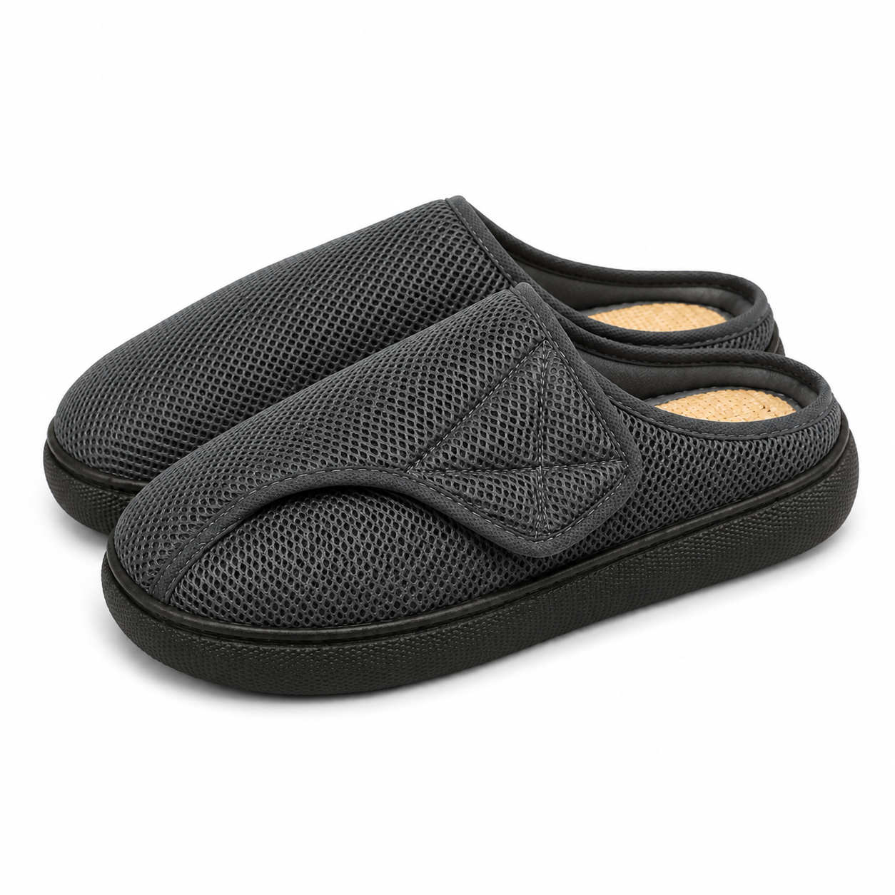 Instap Pantoffels Brede Voeten Mesh Ademend Antislip Dempende Zool Binnen Buiten