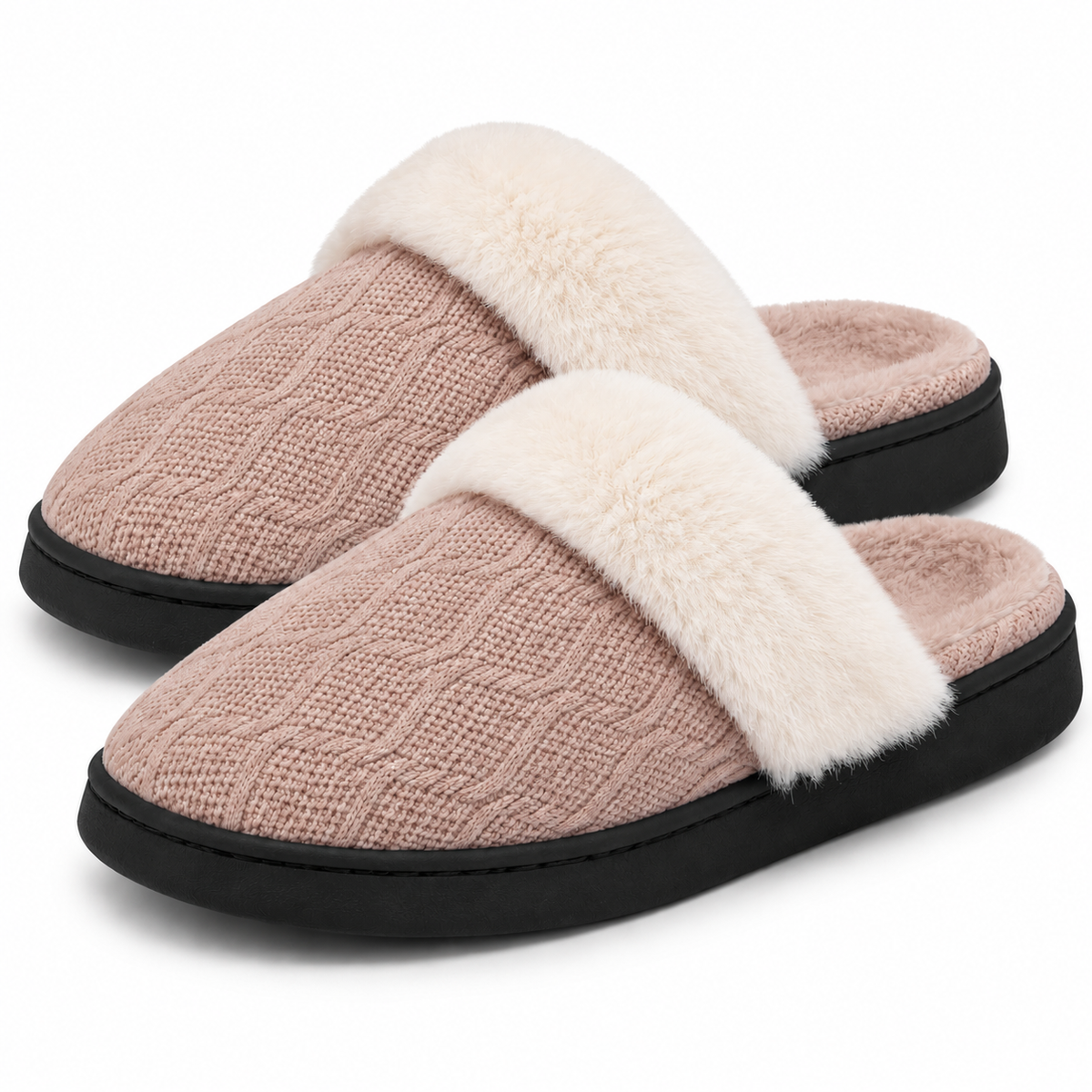 Dames Heren Pluche Huisslippers met Warme Voering en Dikke Antislip Zool Winter