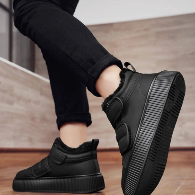 Dames Heren Winter Enkelboots Extra Breed Klittenband Pluche Voering Platform