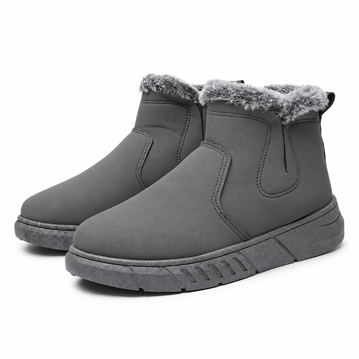 Dames Heren Winterboots Fleece Voering Enkelhoog Dempend Profielzool Rits Winter