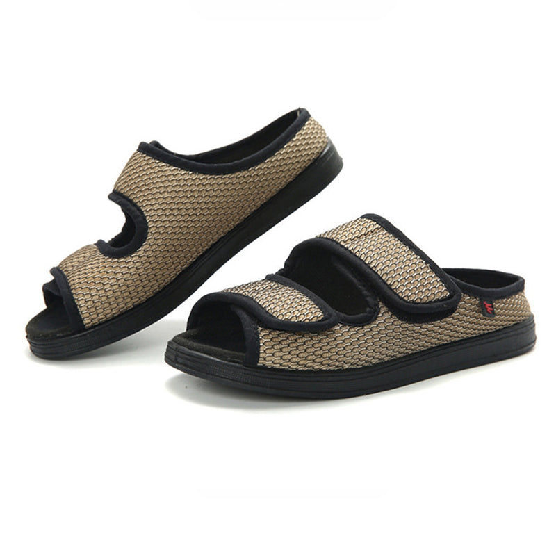 Dames Heren Extra Brede Sandalen Verstelbaar Klittenband Stevig Huis