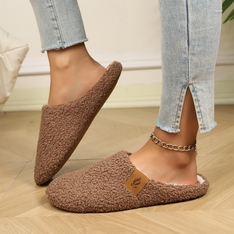 Dames Heren Gevoerde Huisslippers Pluche Voering Antislip Dempend Lichtgewicht Winter