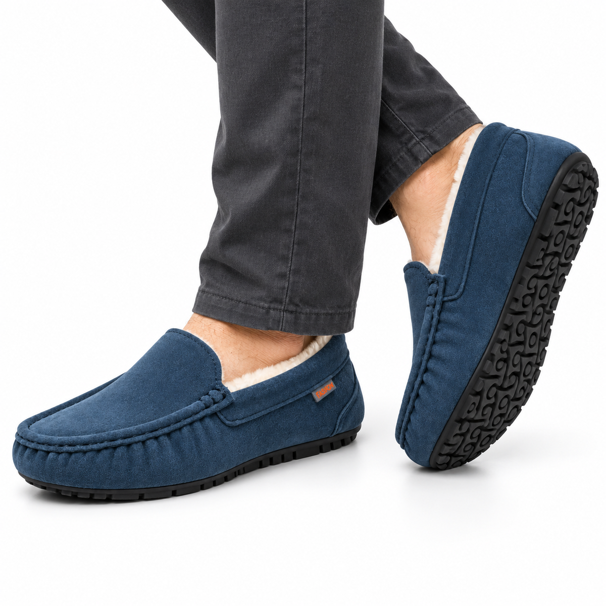 Heren Warme Loafer Pantoffels Zachte Pluche Voering Stevige Zool