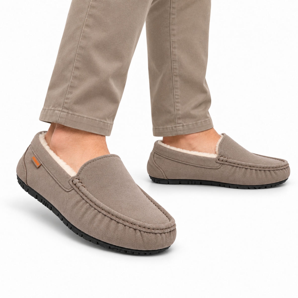 Heren Warme Loafer Pantoffels Zachte Pluche Voering Stevige Zool