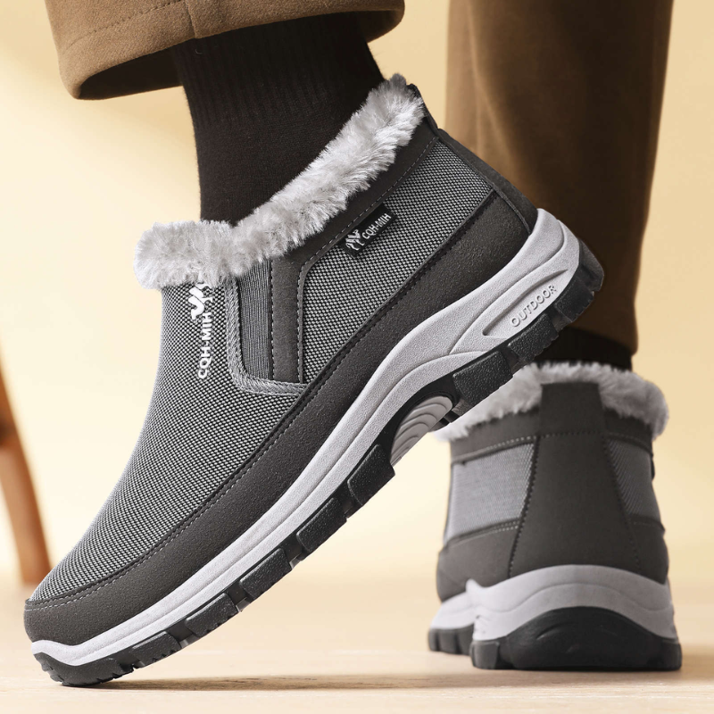 Heren Orthopedische Winter Instappers Warm Gevoerd Flexibele Zool