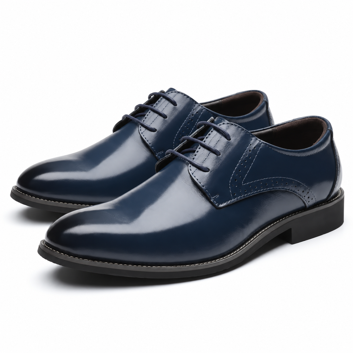 Heren Nette Veterschoenen Derby Brogue Glad Bovenwerk Formeel Zakelijk