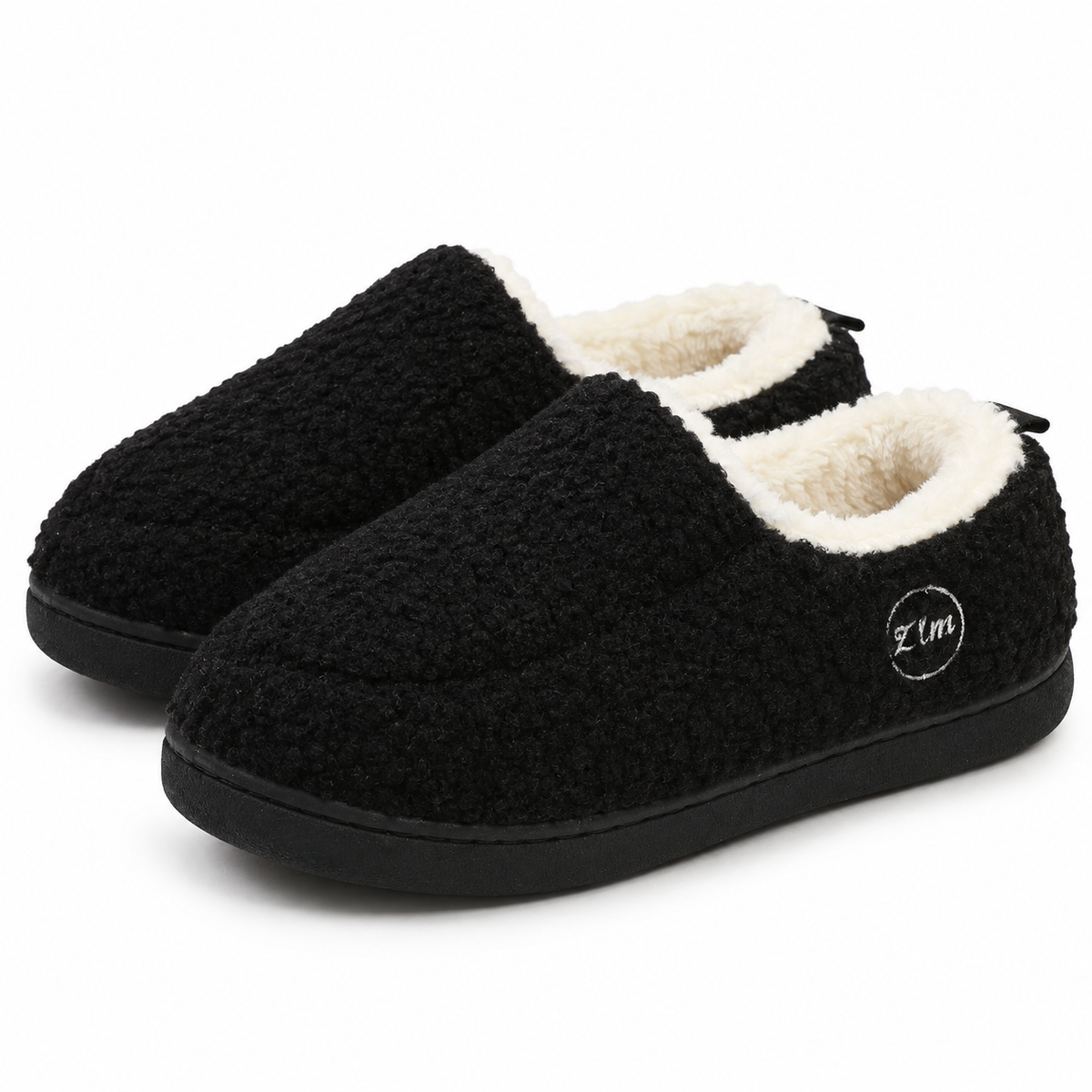Dames Heren Fleece Sloffen Gesloten Hiel Dempend Antislip Lichtgewicht Winter