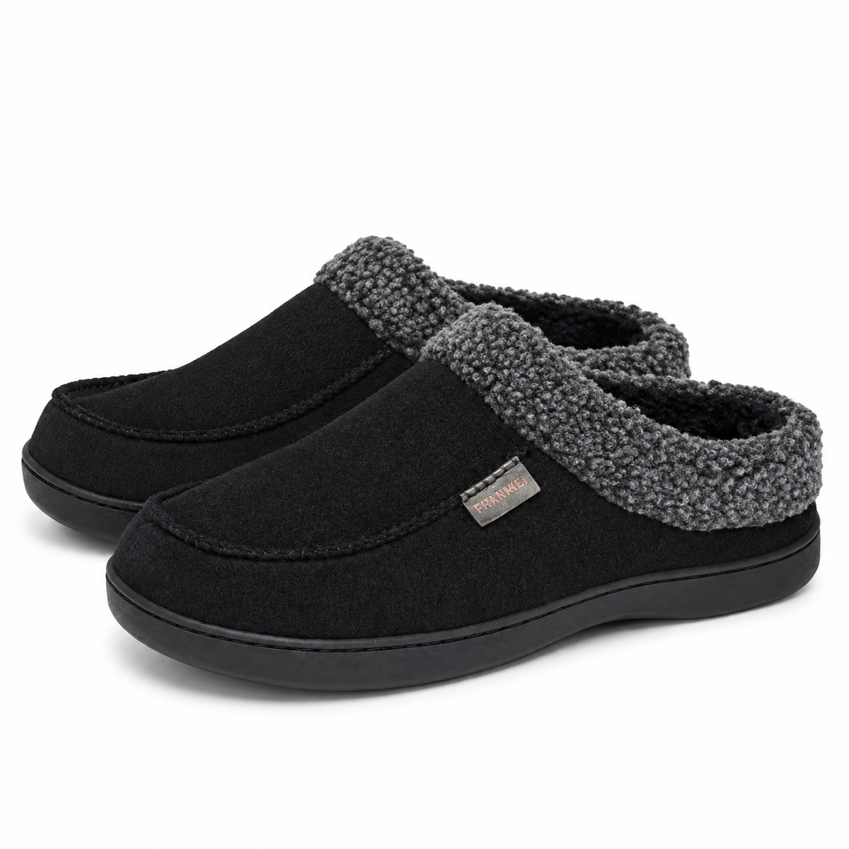 Heren Warme Huisslippers met Fleece Voering en Dikke Antislip Zool voor Winter