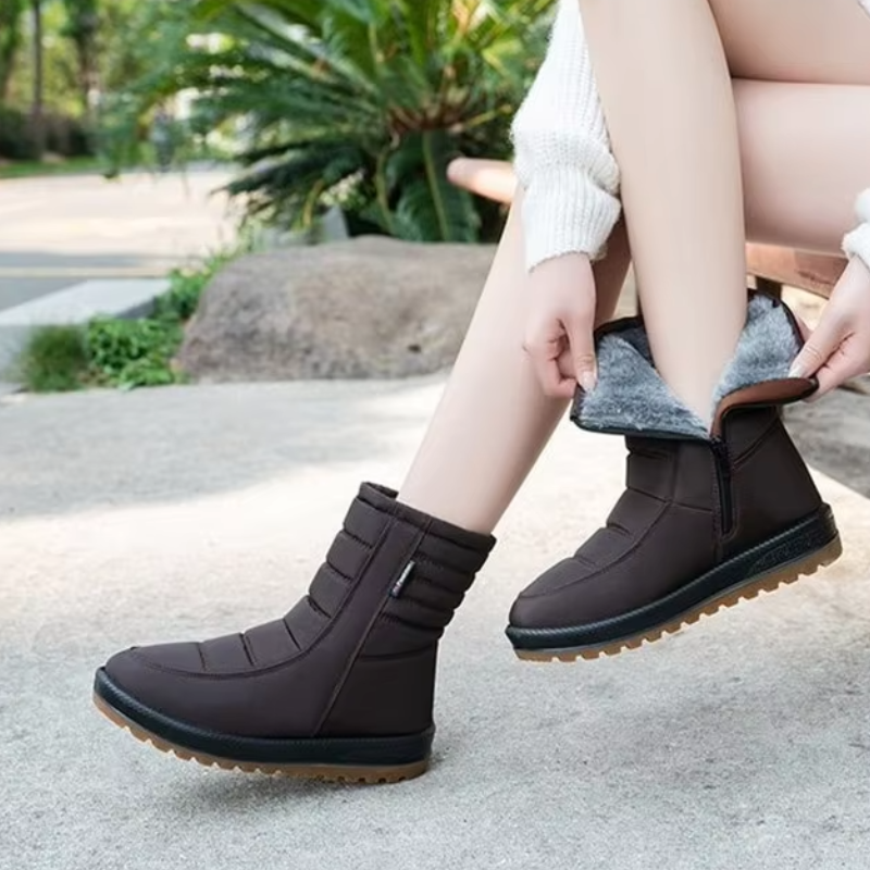 Dames Winterschoenen Thermovoering Breed Antislip Flexibel Lichtgewicht
