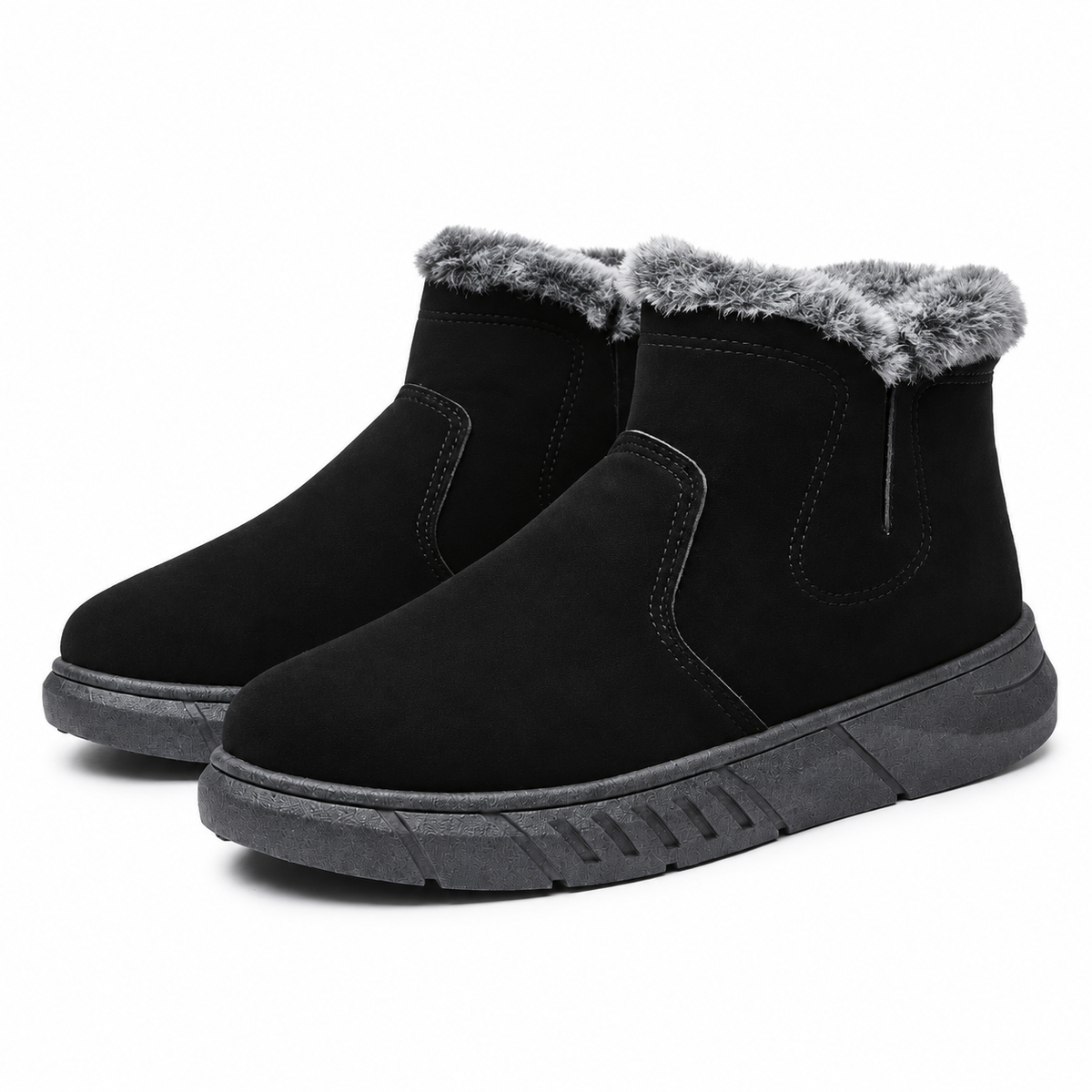 Dames Heren Winterboots Fleece Voering Enkelhoog Dempend Profielzool Rits Winter