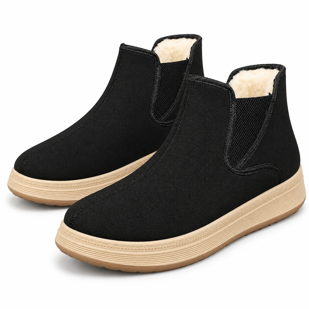 Heren Warme Instapboots Gevoerd Pluche Voering en Dikke Zool voor Dagelijks Gebruik