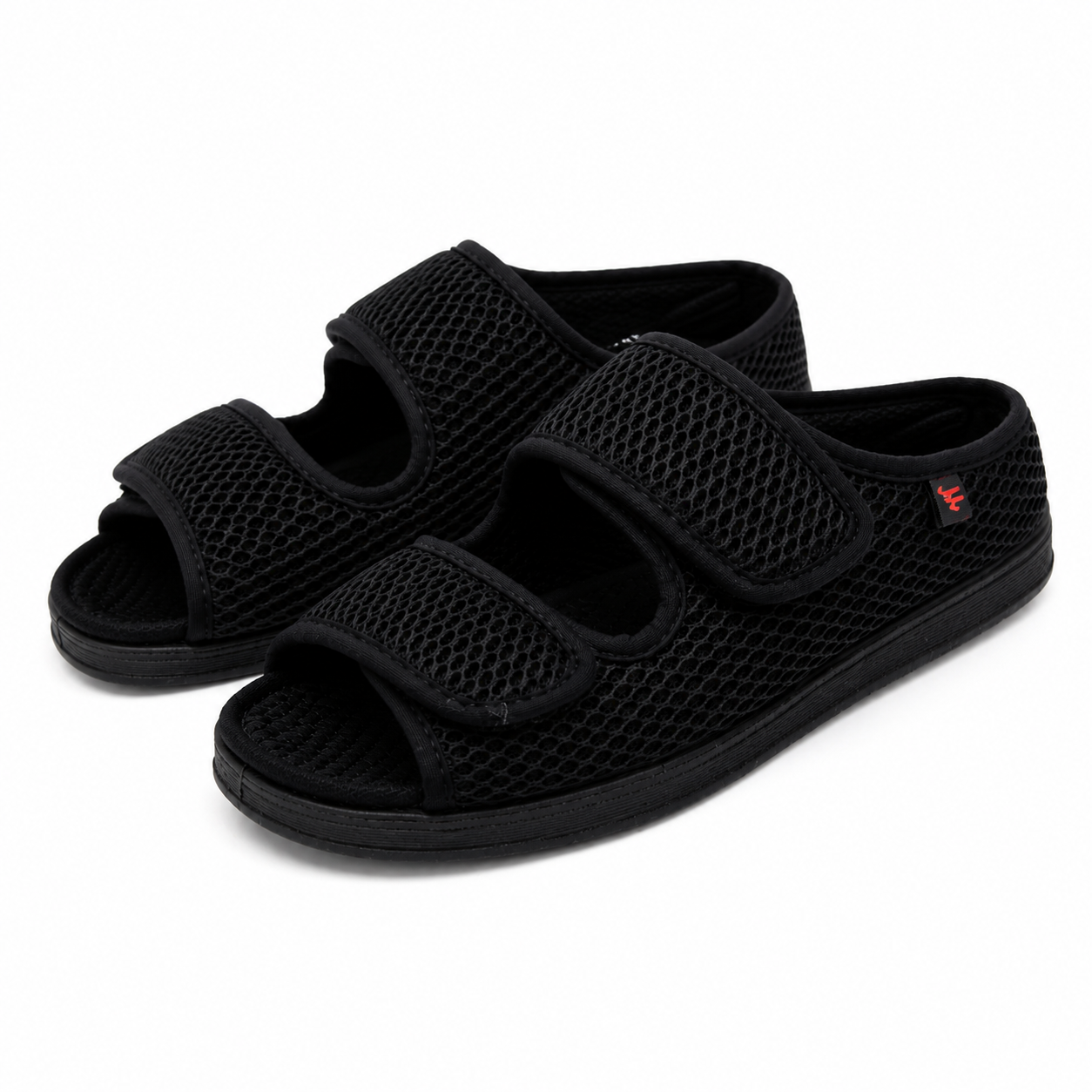 Dames Heren Extra Brede Sandalen Verstelbaar Klittenband Stevig Huis