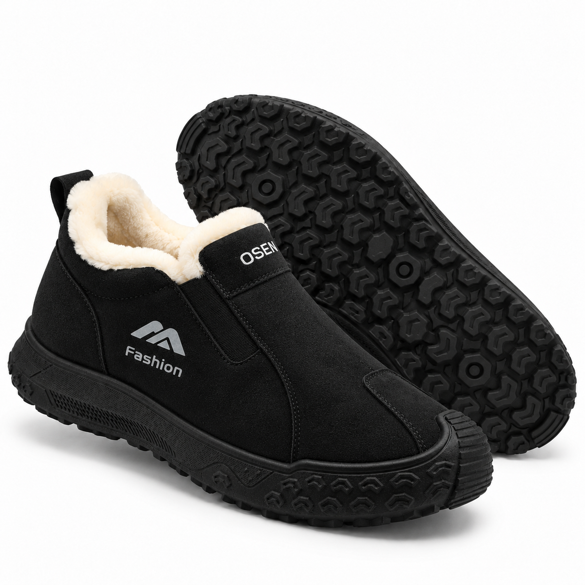 Heren Gevoerde Winterschoenen Instap Warm Suèdelook Antislip Zool Winter