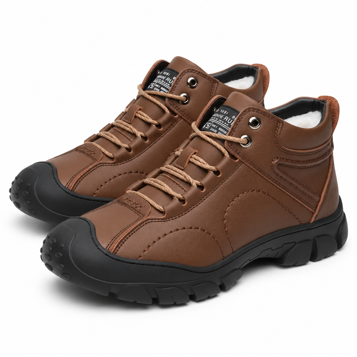 Heren Gevoerde Enkelboots met Zachte Pluche Voering en Antislip Zool voor Winter