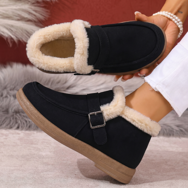 Dames Warm Gevoerde Enkellaarsjes Gesp Antislip Lichtgewicht Winter