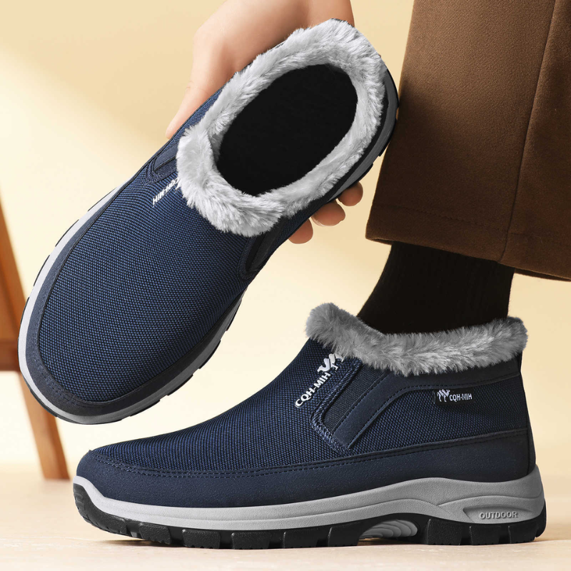Heren Orthopedische Winter Instappers Warm Gevoerd Flexibele Zool