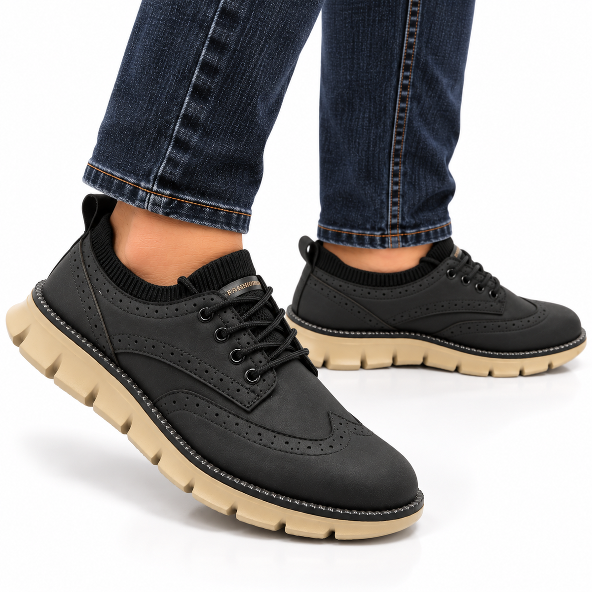 Heren Orthopedische Veterschoenen Dikke Zool Lichtgewicht Casual