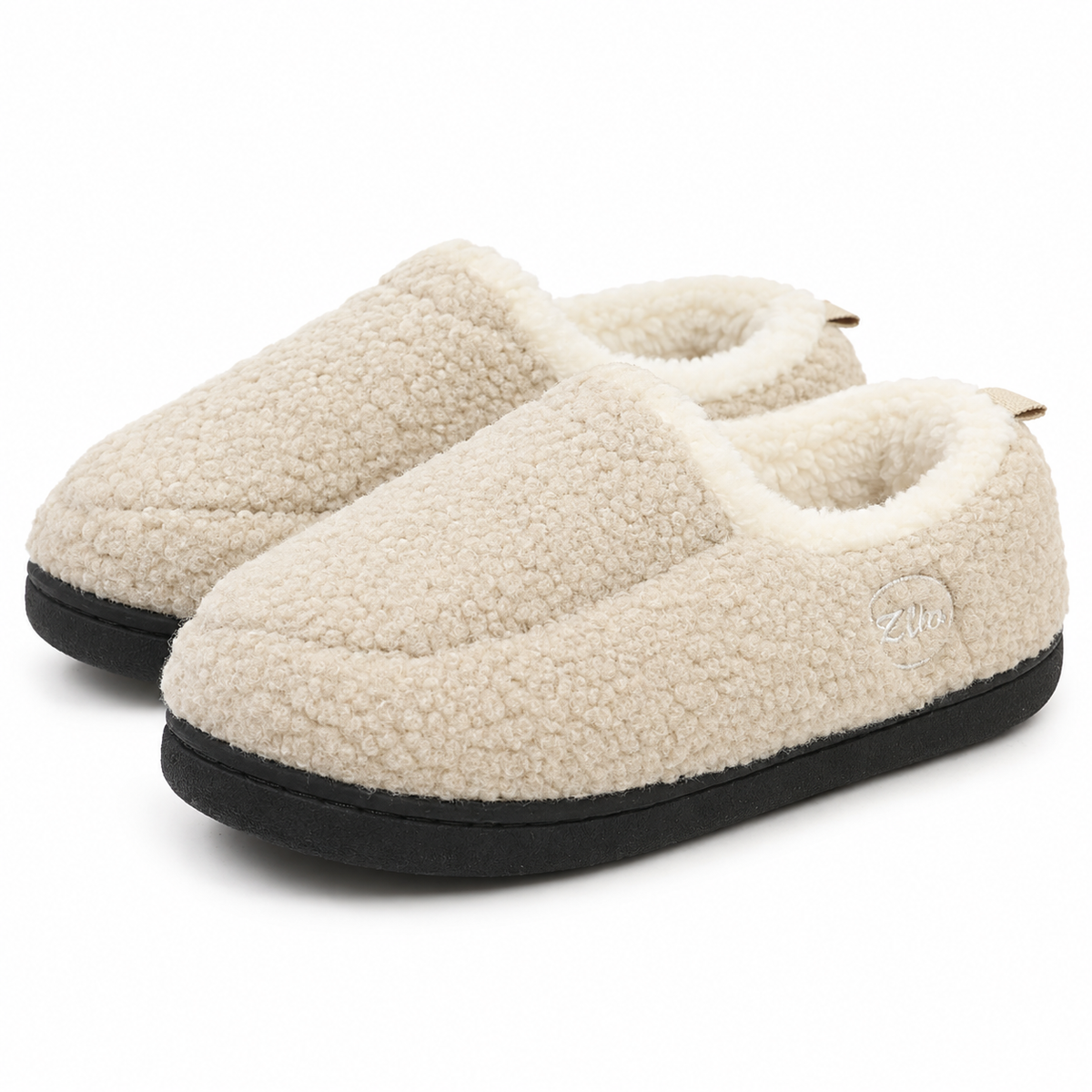 Dames Heren Fleece Sloffen Gesloten Hiel Dempend Antislip Lichtgewicht Winter