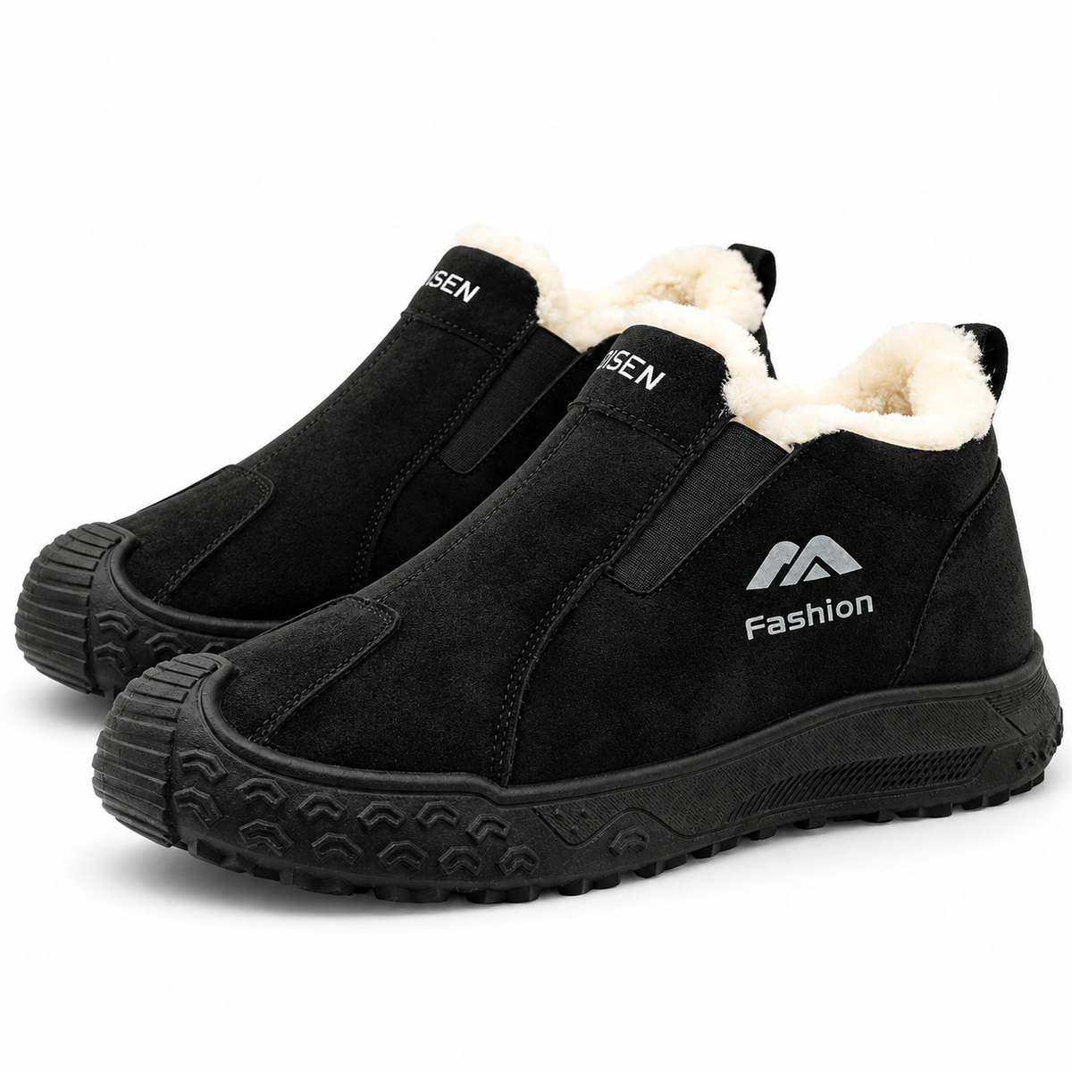 Heren Gevoerde Winterschoenen Instap Warm Suèdelook Antislip Zool Winter