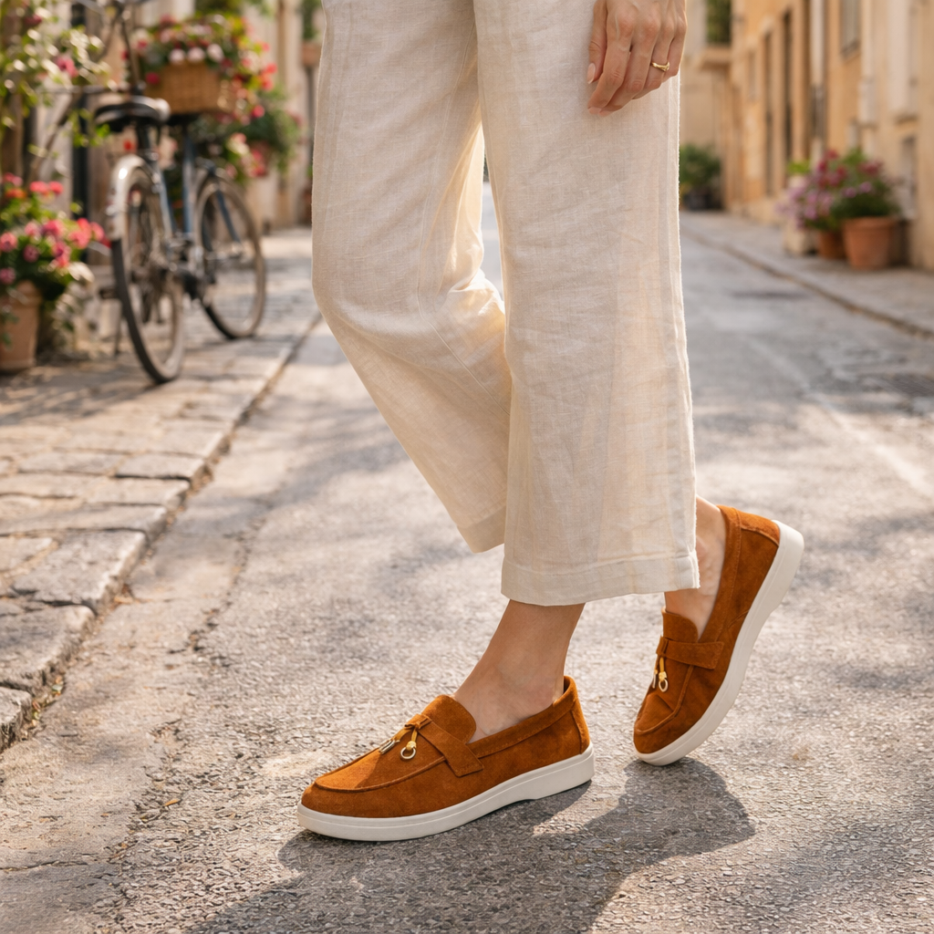 Dames Loafers van Suède – Comfortabele Instappers met Zachte Zool