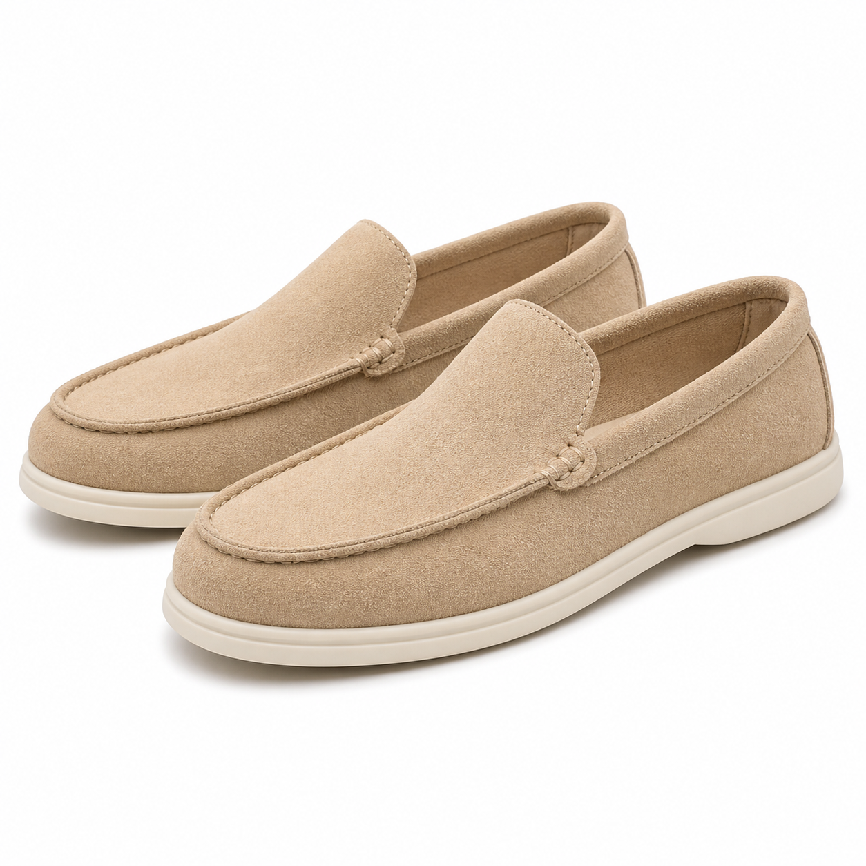Heren Lage Suède Loafers Chique Lichtgewicht Instappers Zomer