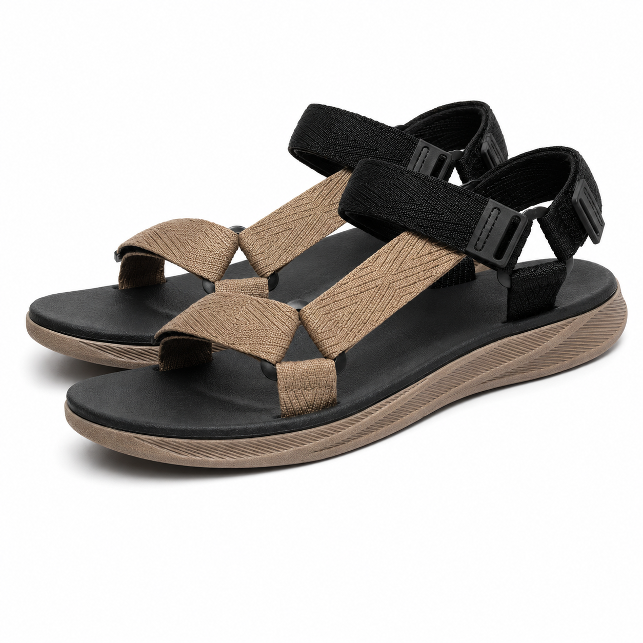 Heren Strand Sandalen Klittenband Zacht Voetbed Lichtgewicht Antislip Zomer