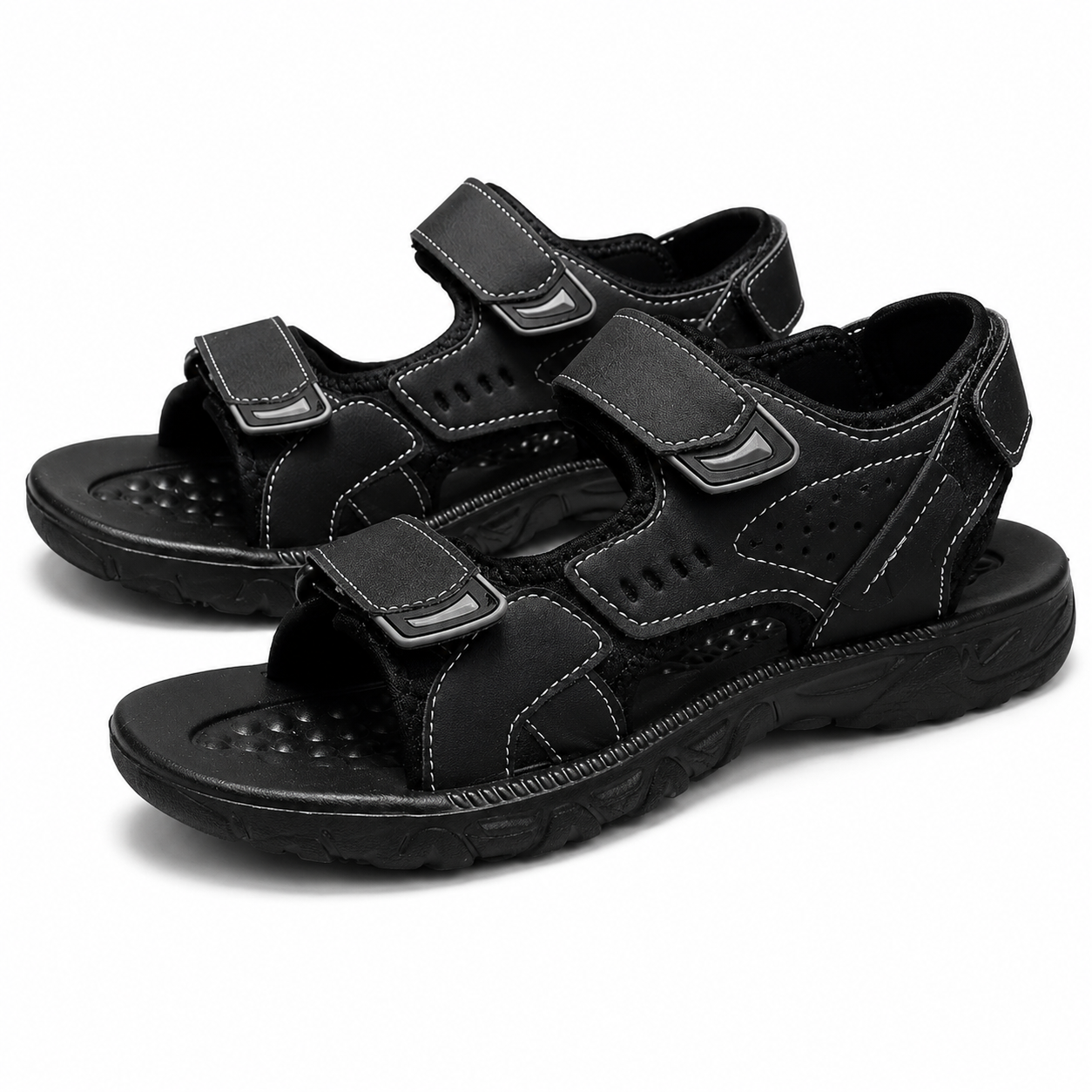 Heren Sandalen Klittenband Dikke Zool Verstelbaar Ademend Antislip Zomer