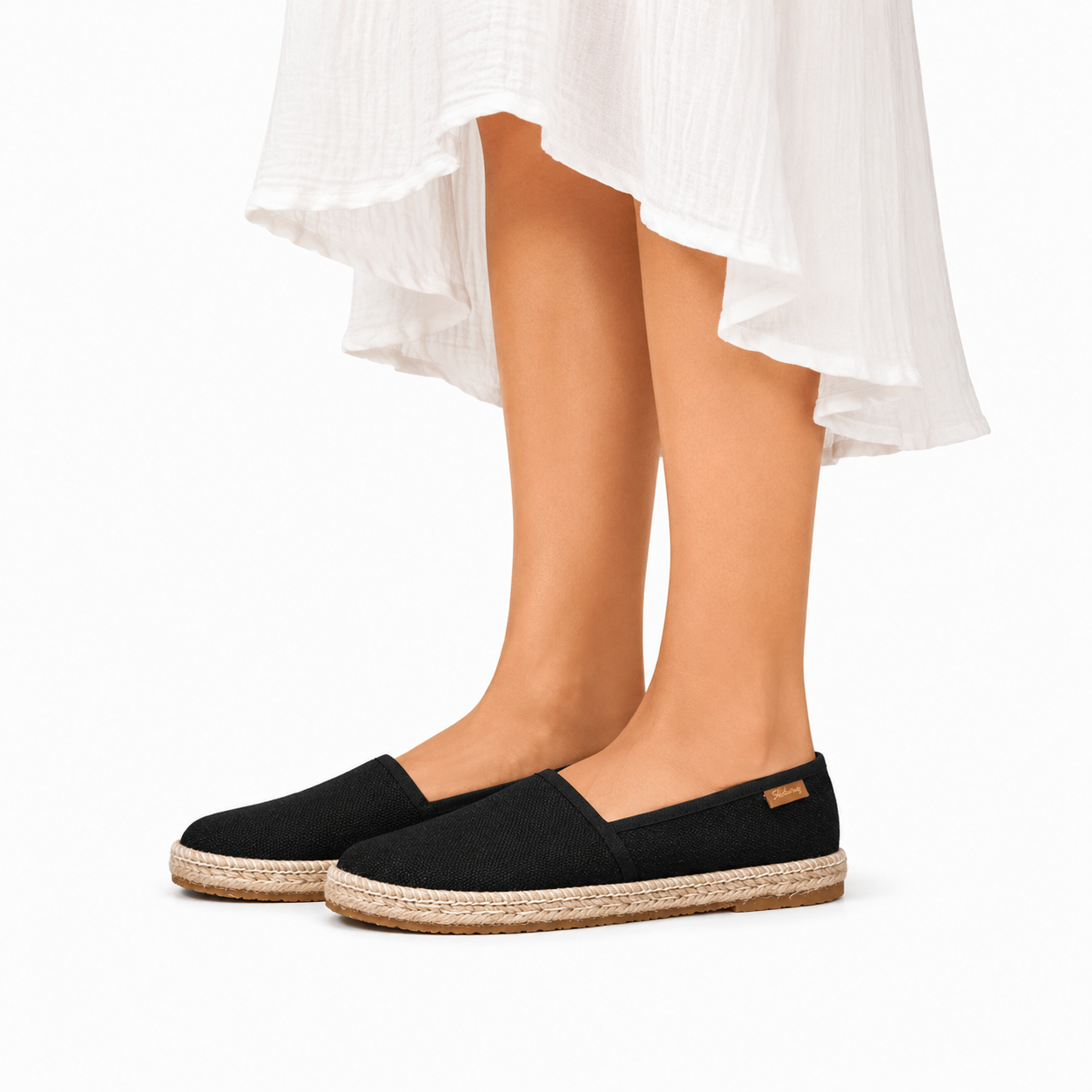 Dames Canvas Espadrilles – Ademende Platte Schoenen met Antislip Zool voor Lente en Zomer