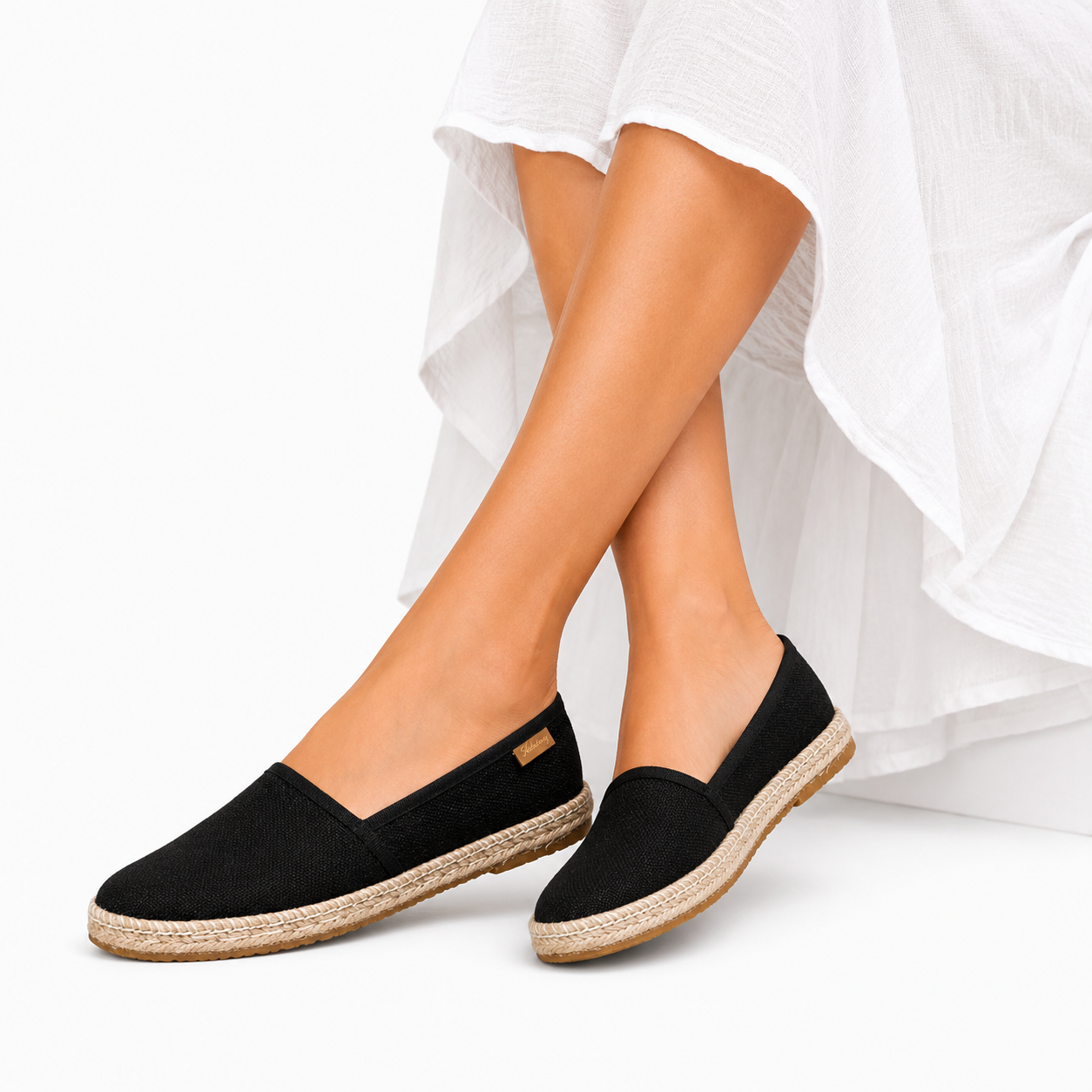 Dames Canvas Espadrilles – Ademende Platte Schoenen met Antislip Zool voor Lente en Zomer