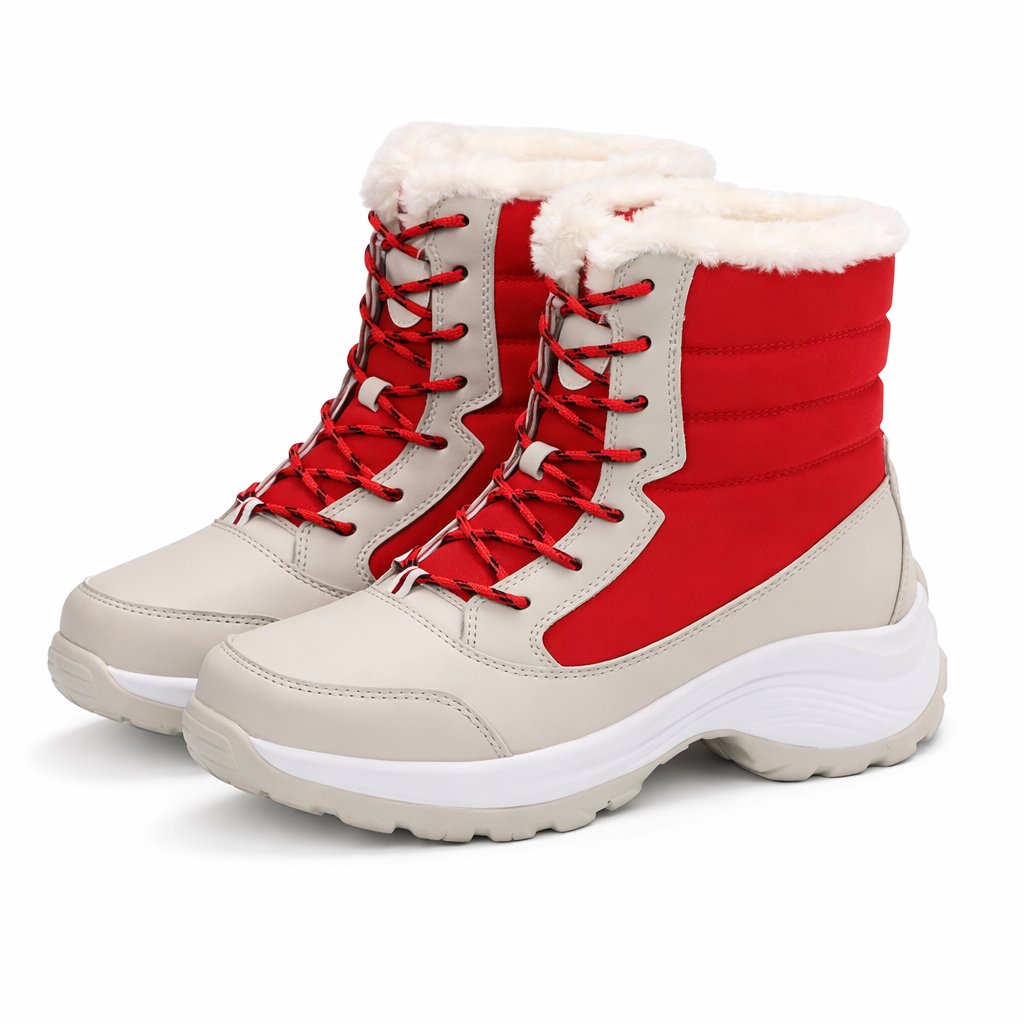 Dames Snowboots Enkelhoog Bontvoering Platform Antislip Waterafstotend Winter