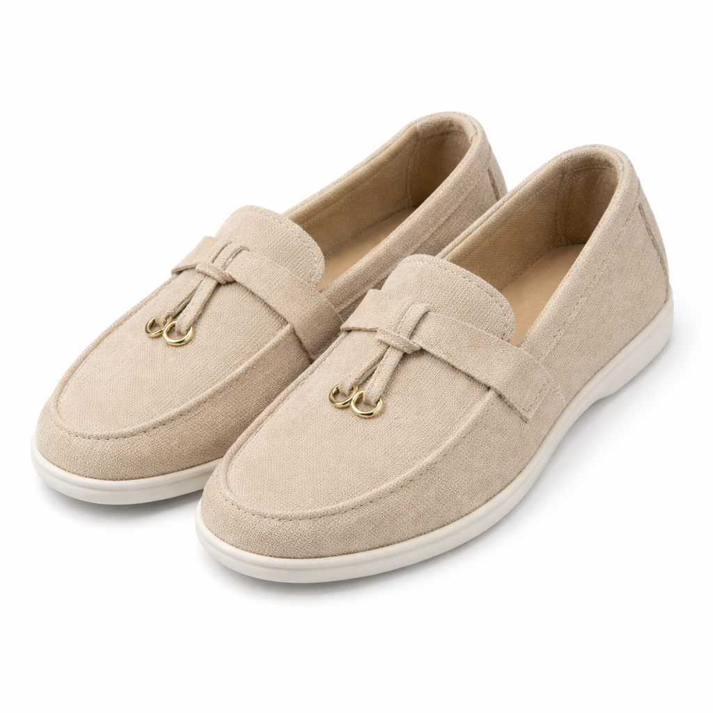Dames Canvas Instapschoenen met Stevige Zool – Comfortabele Retro Loafers Lente Zomer