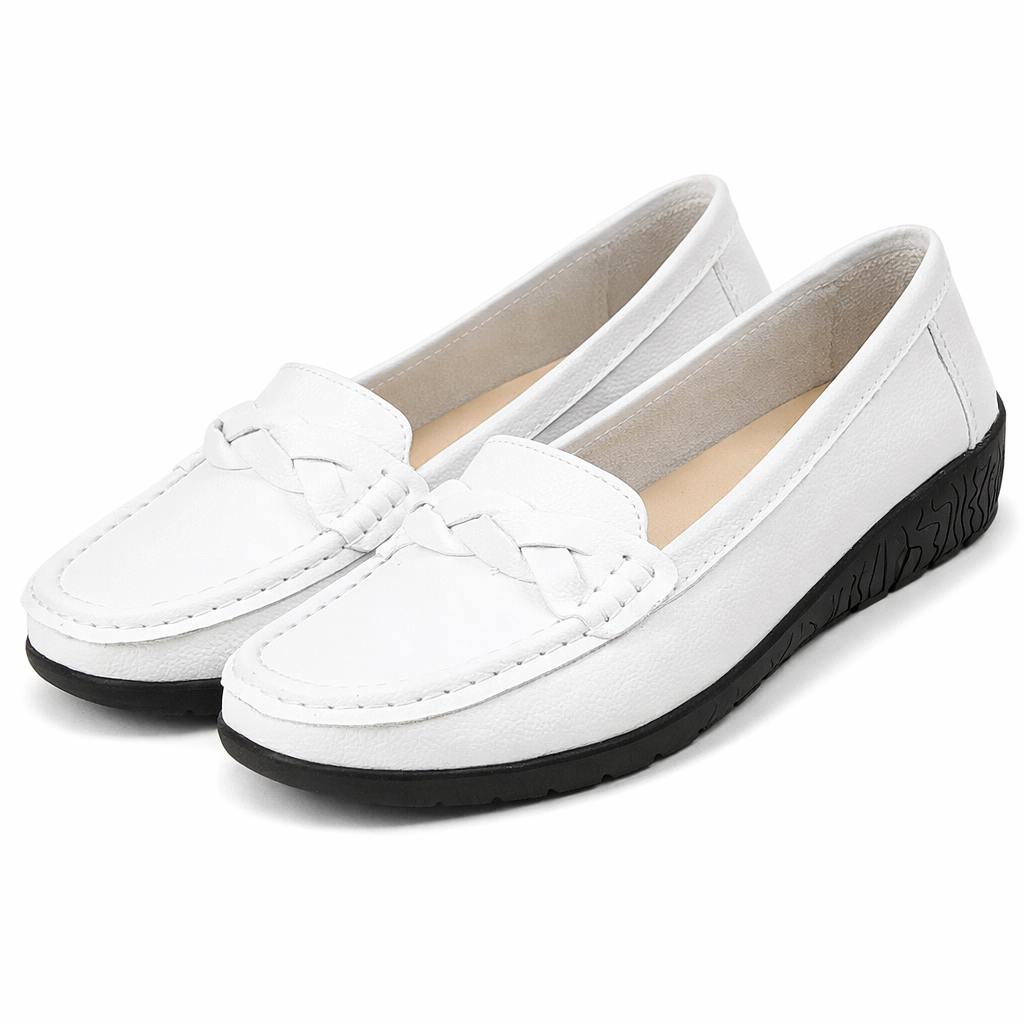 Dames Instappers van PU-leer – Comfortabele Flats met Stevige Zool voor Dagelijks Gebruik Lente Zomer