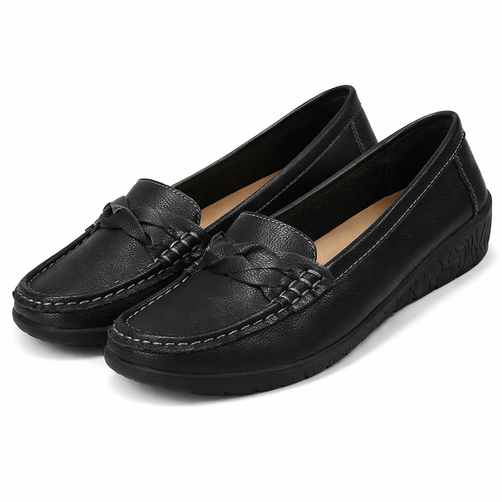 Dames Instappers van PU-leer – Comfortabele Flats met Stevige Zool voor Dagelijks Gebruik Lente Zomer