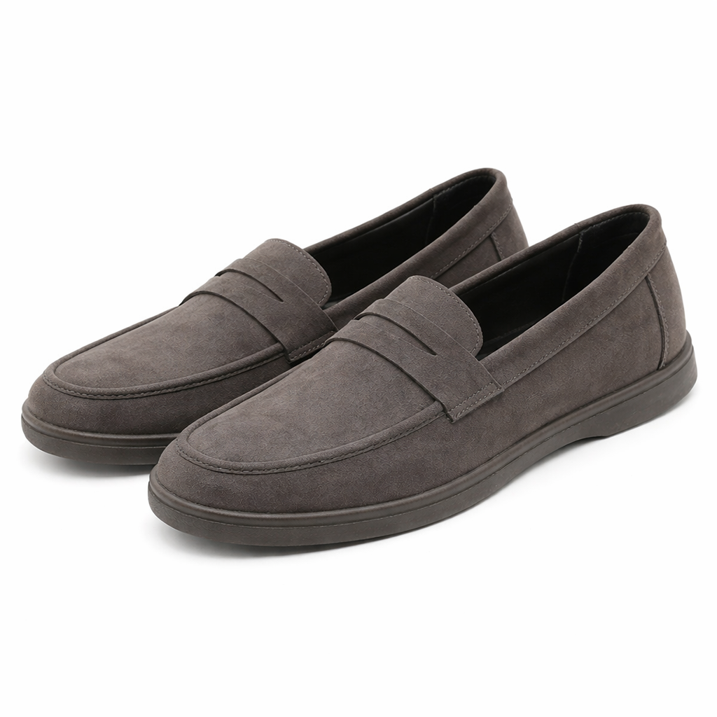 Heren Lage Suède Loafers Casual – Lichtgewicht Comfortabele Instappers