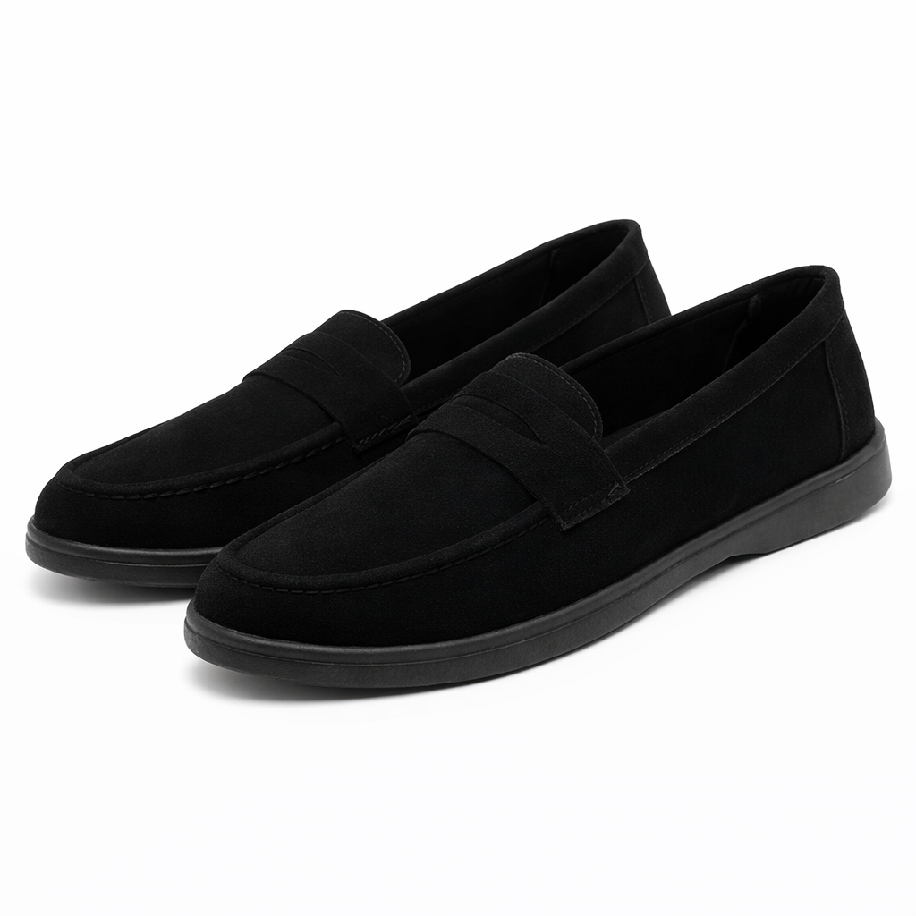 Heren Lage Suède Loafers Casual – Lichtgewicht Comfortabele Instappers