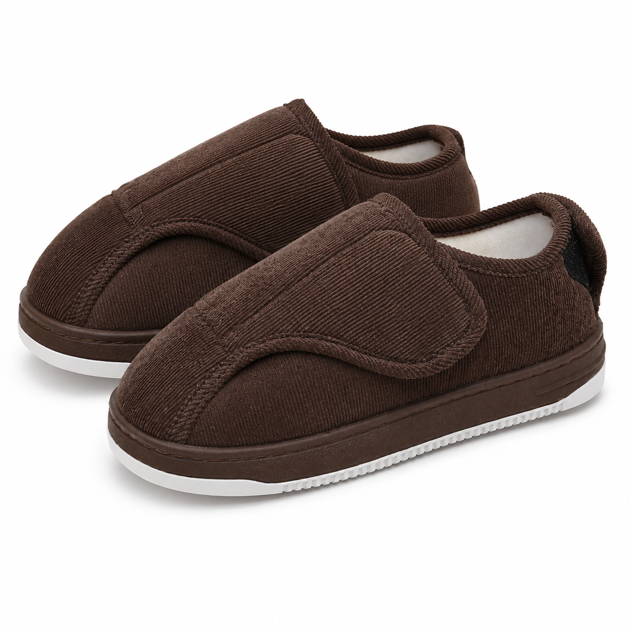 Dames Heren Extra Brede Sloffen Klittenband Antislip Lichtgewicht Binnen Buiten