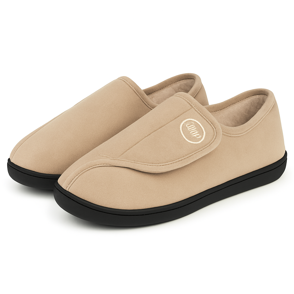 Dames en heren Sloffen voor Brede en Gezwollen Voeten met Klittenband