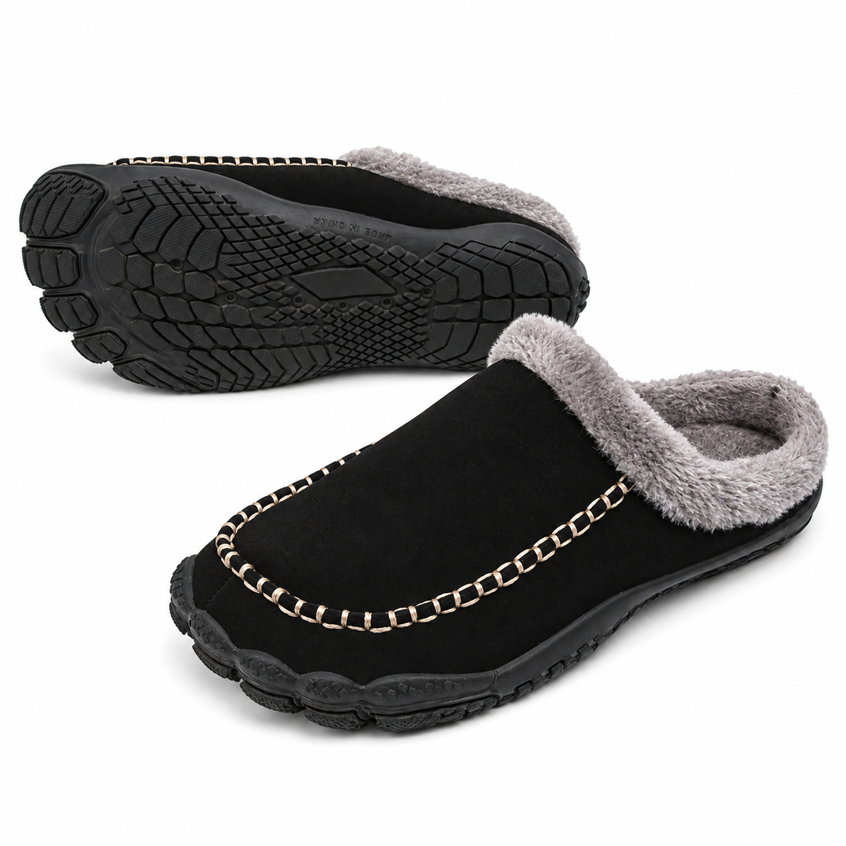 Barefoot Pantoffels Heren Warm Fleece Voering Antislip Lichtgewicht Winter